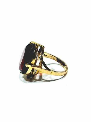 Bague 48 Bague en or champagne 18 carats au grenat 58 Facettes