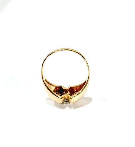 Bague 59 Bague en or rose 18 carats avec diamant taille brillant 58 Facettes