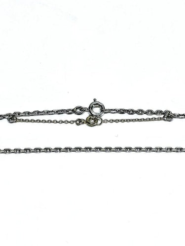 Collier Chaîne forçat en or blanc 18 carats 58 Facettes