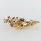 Broche Broche bouquet rétro en or jaune 18 carats et pierres 58 Facettes 18-264