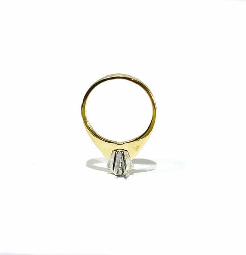Bague 54 Solitaire - Bague en or jaune 18 carats et diamant 58 Facettes