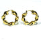 Boucles d'oreilles Créoles torsadées en or jaune 18 carats 58 Facettes