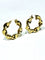 Boucles d'oreilles Créoles torsadées en or jaune 18 carats 58 Facettes
