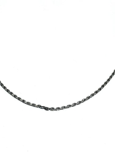 Collier Chaîne maille forçat en or blanc 18 carats 58 Facettes
