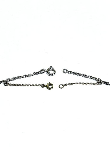 Collier Chaîne maille forçat en or blanc 18 carats 58 Facettes