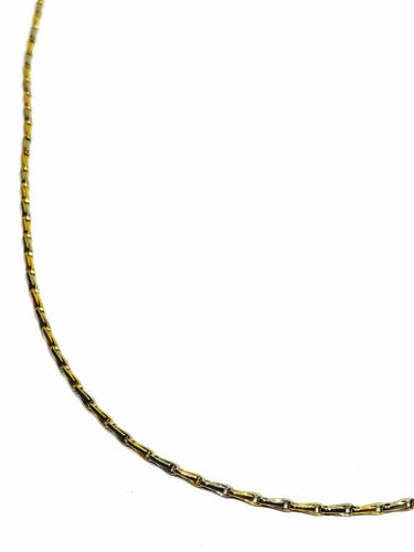 Collier Chaîne en or jaune et blanc 18 carats, maille palmier 58 Facettes
