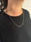 Collier Chaîne maille palmier en or jaune et blanc 18 carats 58 Facettes