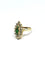 Bague 57 Bague marquise en or jaune avec émeraudes et diamants 58 Facettes