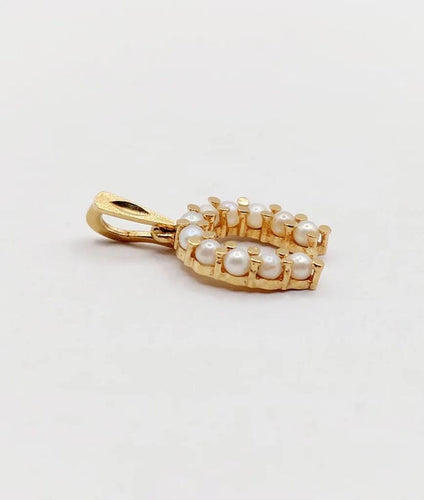Pendentif Pendentif fer à cheval vintage en or rose 18k et perles 58 Facettes A06445