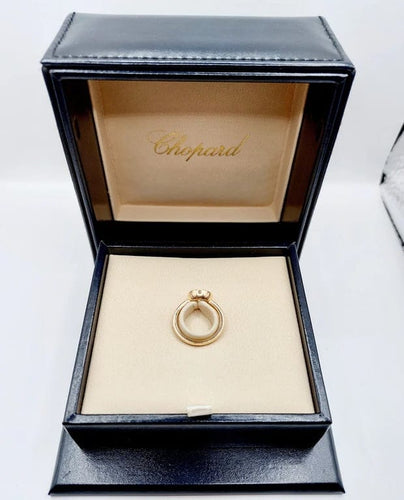 Bague 48 Chopard Happy Diamonds - Bague pavée de diamants en or rose 18k 58 Facettes A06339