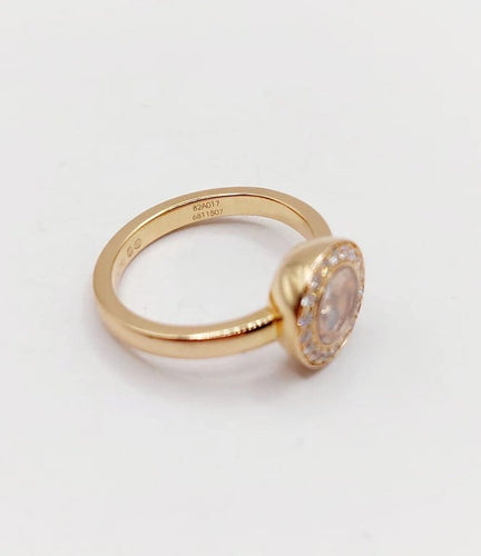 Bague 48 Chopard Happy Diamonds - Bague pavée de diamants en or rose 18k 58 Facettes A06339