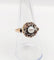 Bague 55 Bague marguerite antique en or rose 18k avec perle et diamants 58 Facettes A06463