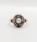 Bague 55 Bague marguerite antique en or rose 18k avec perle et diamants 58 Facettes A06463