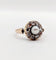 Bague 55 Bague marguerite antique en or rose 18k avec perle et diamants 58 Facettes A06463