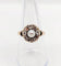 Bague 55 Bague marguerite antique en or rose 18k avec perle et diamants 58 Facettes A06463