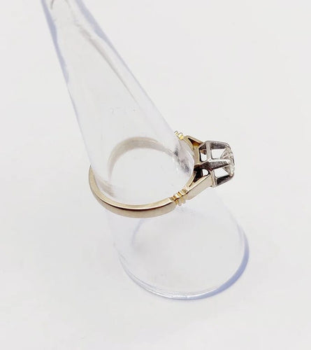 Bague 52 Bague solitaire Art déco en or blanc 18k, platine et diamant 0,43 ct 58 Facettes A06462