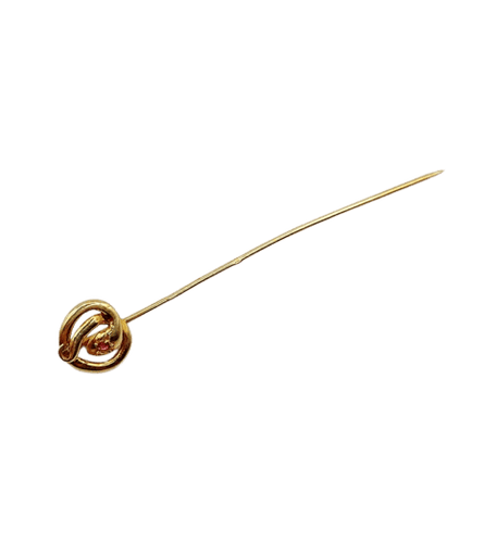 Épingle à foulard antique serpent en or 18k et pierre rouge 58 Facettes A06322
