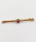 Broche Broche barrette Art déco en or jaune 18k avec pierre rouge 58 Facettes A06478