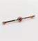 Broche Broche barrette Art déco en or jaune 18k avec pierre rouge 58 Facettes A06478