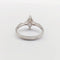Bague 55 Bague solitaire en or blanc 18k avec diamants taille navette et baguettes 58 Facettes A06479