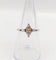 Bague 55 Bague solitaire en or blanc 18k avec diamants taille navette et baguettes 58 Facettes A06479