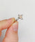 Bague 55 Bague solitaire en or blanc 18k avec diamants taille navette et baguettes 58 Facettes A06479