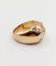 Bague 54 Bague dôme bombée en or rose 18k et diamants taille ancienne 58 Facettes A06475