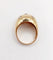 Bague 54 Bague dôme bombée en or rose 18k et diamants taille ancienne 58 Facettes A06475