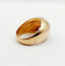 Bague 54 Bague dôme bombée en or rose 18k et diamants taille ancienne 58 Facettes A06475