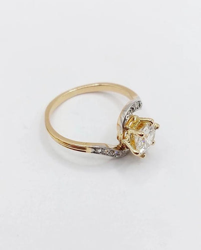 Bague 54.5 Bague tourbillon antique en or 18k et platine, diamants taille ancienne 58 Facettes A06442