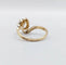 Bague 54.5 Bague tourbillon antique en or 18k et platine, diamants taille ancienne 58 Facettes A06442