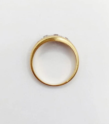 Bague 53 Bague Art déco bombée en or 18k et platine, diamants taille ancienne 58 Facettes A06488