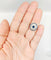 Bague 51 Bague cible Art déco en platine 900, saphir et diamants taille ancienne 58 Facettes A06489