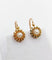 Boucles d'oreilles Dormeuses fleurs antiques en or 18 ct et perles (circa 1900) 58 Facettes A06493