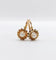 Boucles d'oreilles Dormeuses fleurs antiques en or 18 ct et perles (circa 1900) 58 Facettes A06493