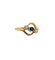 Bague 60 Bague antique en or jaune 18k avec pierre bleue et perles 58 Facettes A06502