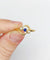 Bague 60 Bague antique en or jaune 18k avec pierre bleue et perles 58 Facettes A06502