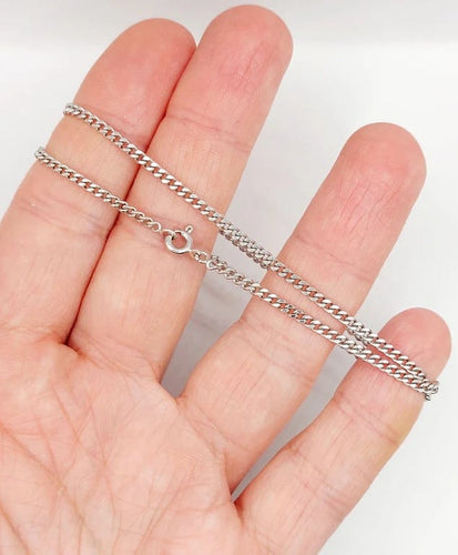 Collier Chaîne vintage - Collier maille gourmette en or blanc 18k 58 Facettes A06521
