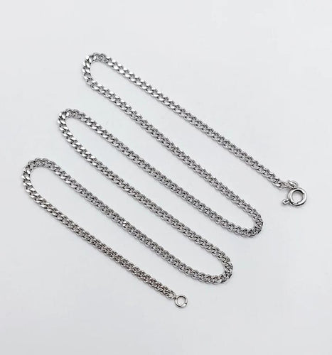 Collier Chaîne vintage - Collier maille gourmette en or blanc 18k 58 Facettes A06521