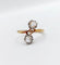 Bague 51 Bague toi et moi victorienne en or rose 18k et diamants taille rose 58 Facettes A06526