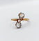 Bague 51 Bague toi et moi victorienne en or rose 18k et diamants taille rose 58 Facettes A06526