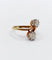 Bague 51 Bague toi et moi victorienne en or rose 18k et diamants taille rose 58 Facettes A06526