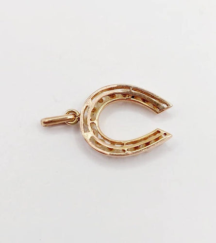 Pendentif Pendentif fer à cheval en or rose 18k et perles 58 Facettes A06579