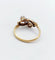 Bague 56 Bague antique en or 18k et platine avec saphir et diamants 58 Facettes A06535