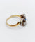 Bague 56 Bague antique en or 18k et platine avec saphir et diamants 58 Facettes A06535