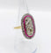 Bague 57 Bague marquise Art déco en or 18k et platine, diamants et rubis 58 Facettes A06578