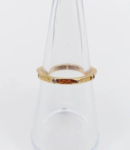 Bague 51.5 Bague alliance américaine Art déco en or 18k et diamants taille ancienne 58 Facettes A06537