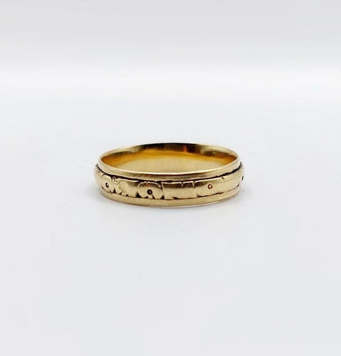 Bague 50.5 Bague alliance jonc à motifs géométriques vintage en or 14k 58 Facettes A06567