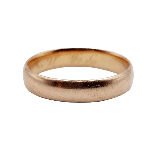 Bague 52 Bague alliance gravée en or rose 18k (vers 1900) 58 Facettes A06566