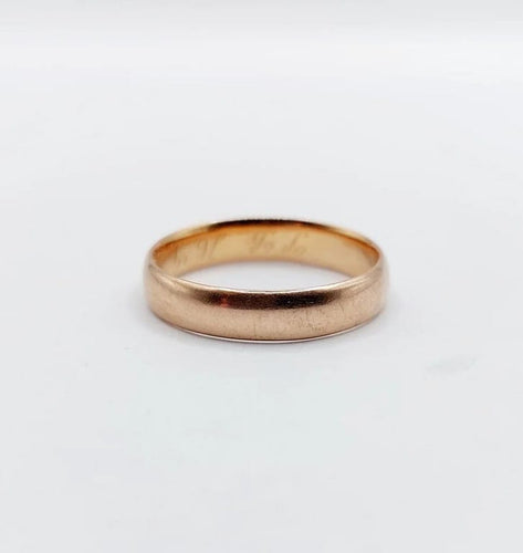Bague 52 Bague alliance gravée en or rose 18k (vers 1900) 58 Facettes A06566